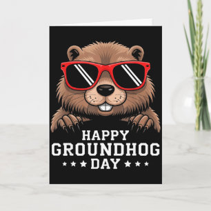 Happy Groundhog Day Animal Lover Men Women Kids Gi Card