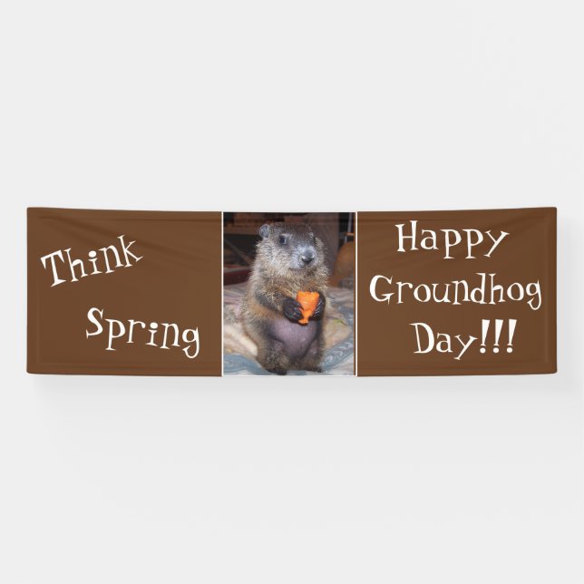 Happy Groundhog Day Banner (Horizontal)