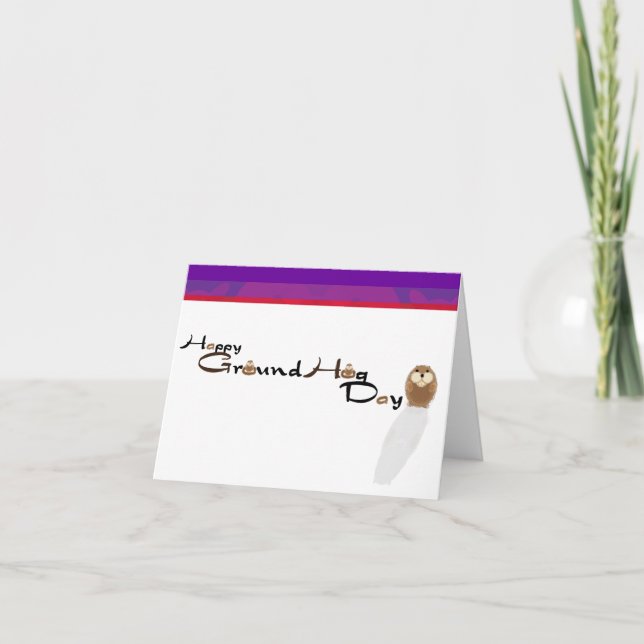 Happy Groundhog Day Card (Front)
