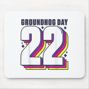 Happy Groundhog Day February 2 Retro Animal Lovers Mouse Pad