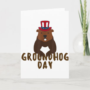 Happy Groundhog Day Funny Groundhog Day Card