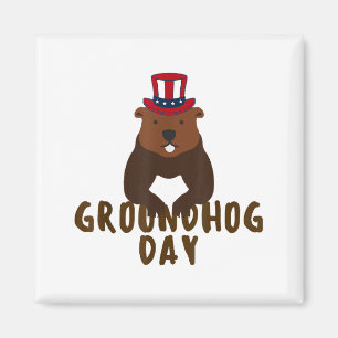 Happy Groundhog Day Funny Groundhog Day  Magnet