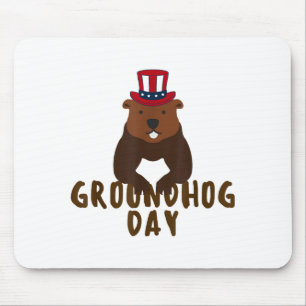 Happy Groundhog Day Funny Groundhog Day Mouse Pad