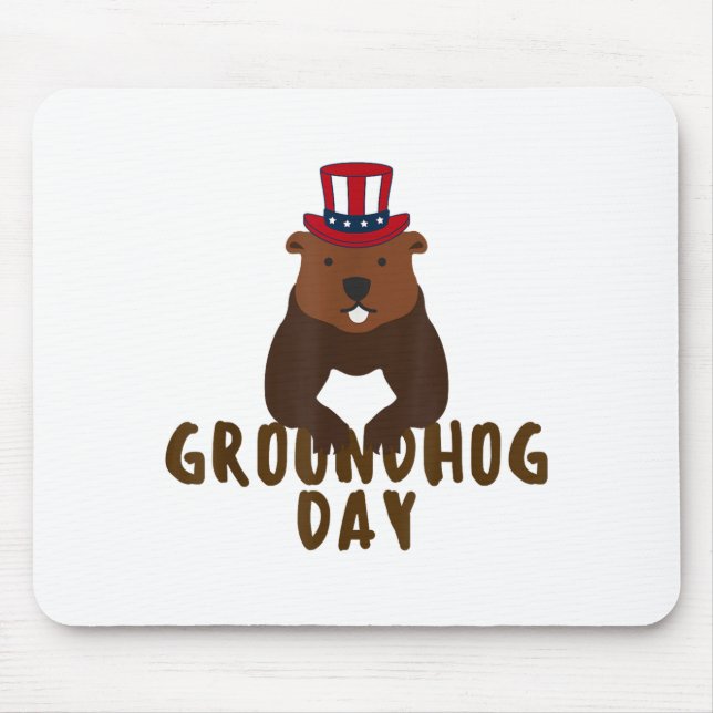 Happy Groundhog Day Funny Groundhog Day  Mouse Pad (Front)
