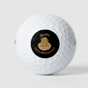 Happy Groundhog Day Golf Balls