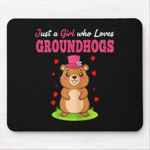 Happy Groundhog Day Just A Girl Who Loves Groundho Mouse Pad