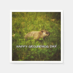 Happy Groundhog Day! napkins