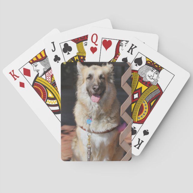 Happy GSD  Playing Cards (Back)
