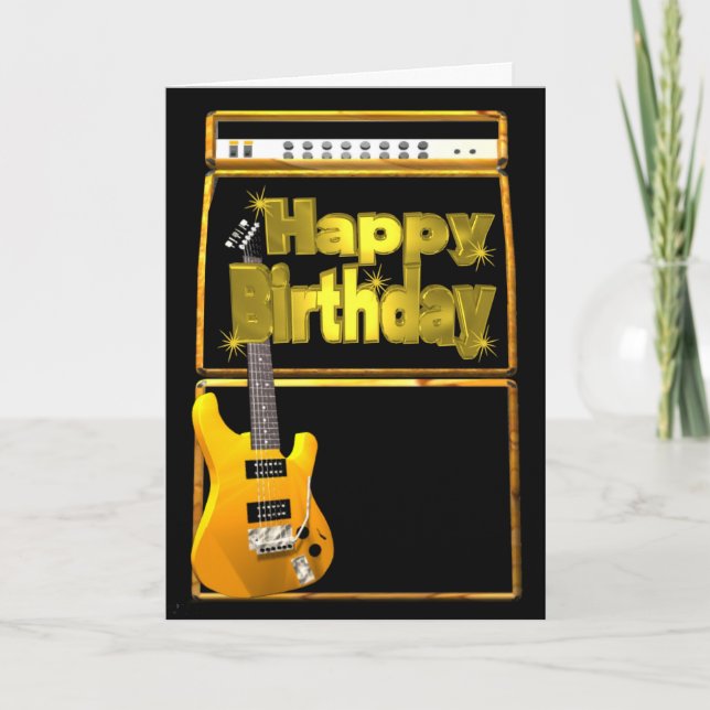 Happy guitars rock card (Front)