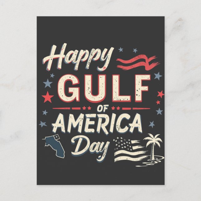 Happy Gulf of America's Funny Patriotic   Postcard (Front)