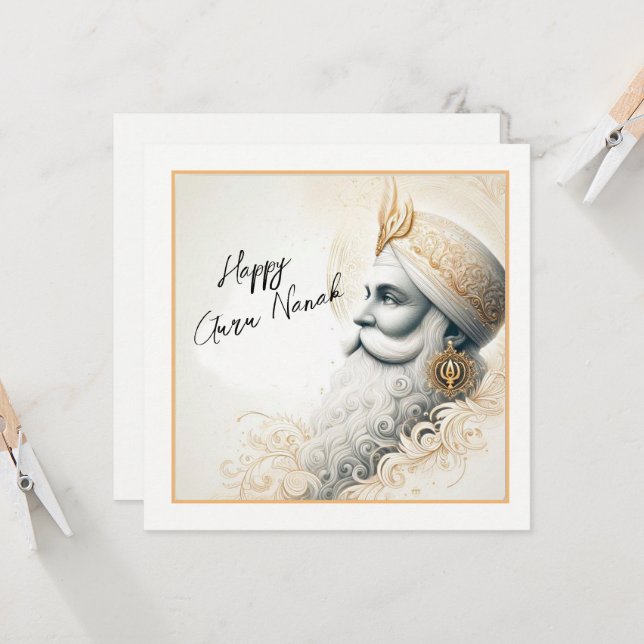 Happy Guru Nanak Card (Front/Back In Situ)