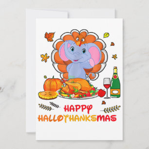 Happy Hallo Elephant Drinking Wine Thank You Gift 