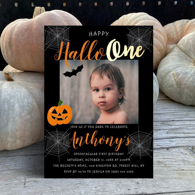 Happy Hallo-one Halloween 1st Birthday Photo Real (Creator Uploaded)