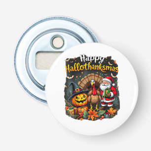 Happy Hallo Thanks mas Merry Christmas Santa Claus Bottle Opener