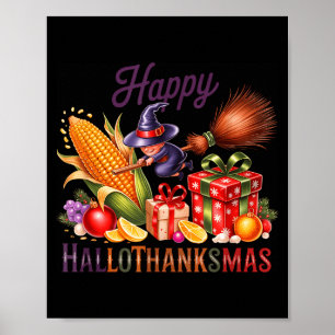 Happy Hallothankmas Witch Cornucoa  Poster