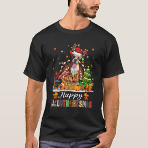 Happy HalloThanksMas Boxer Dog Halloween Thanksgiv T-Shirt