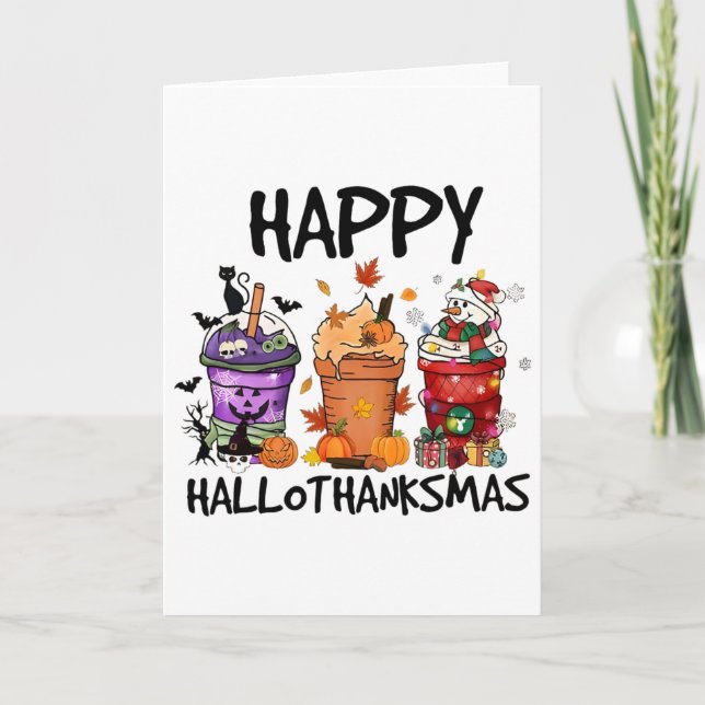 Happy Hallothanksmas  Card (Front)