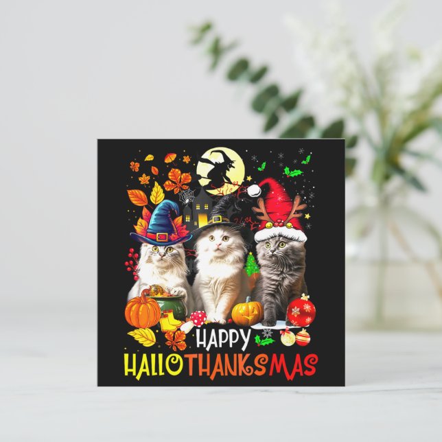  Happy HalloThanksMas Cats (Standing Front)