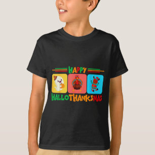 Happy Hallothanksmas Christmas And Thanksgiving T-Shirt