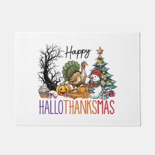 Happy Hallothanksmas Clipart Doormat