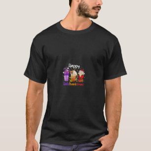 Happy Hallothanksmas Coffee Latte Halloween Thanks T-Shirt
