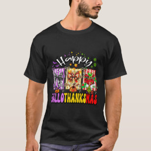 Happy Hallothanksmas Coquette Bow Halloween Thanks T-Shirt