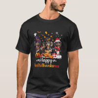 Happy Hallothanksmas Dachshund Dog Halloween Chris