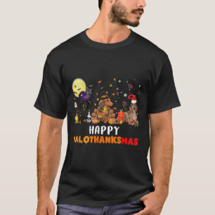 Happy Hallothanksmas Dachshund Dog Lover Halloween T-Shirt