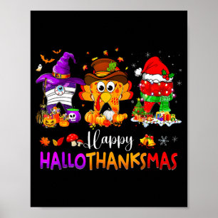 Happy Hallothanksmas Dentist Dental Hygienist Ista Poster