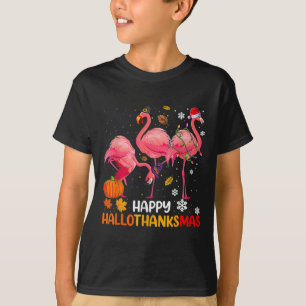Happy Hallothanksmas Flamingo  T-Shirt
