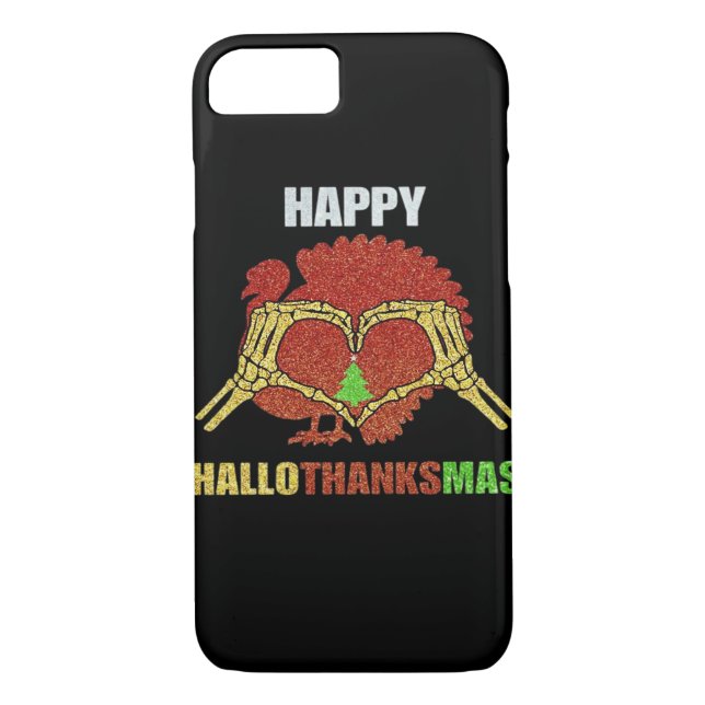 Happy Hallothanksmas Fun Holiday Season Mashup Case-Mate iPhone Case (Back)