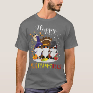 Happy Hallothanksmas Gnomes Halloween Christmas Th T-Shirt