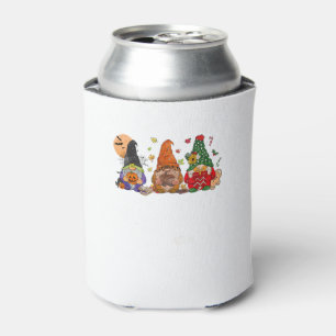 Happy Hallothanksmas Gnomes Halloween Thanksgiving Can Cooler