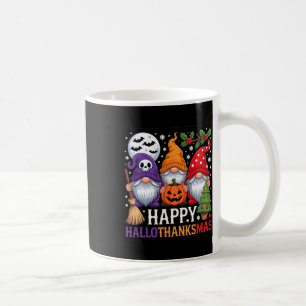 Happy Hallothanksmas Gnomes Halloween Thanksgiving Coffee Mug