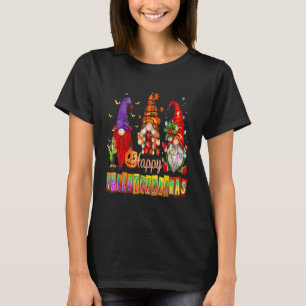 Happy Hallothanksmas Gnomes Lover Halloween Thanks T-Shirt