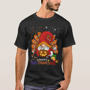 Happy HalloThanksMas Gnomes T-Shirt