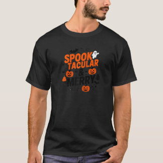 Happy Hallothanksmas Halloween spooktacular merry T-Shirt