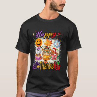 Happy Hallothanksmas Halloween Thanksgiving Christ T-Shirt