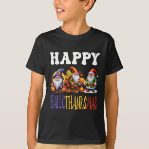 Happy Hallothanksmas Halloween Thanksgiving Christ T-Shirt