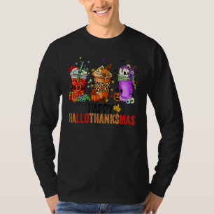 Happy hallothanksmas Halloween Thanksgiving Christ T-Shirt