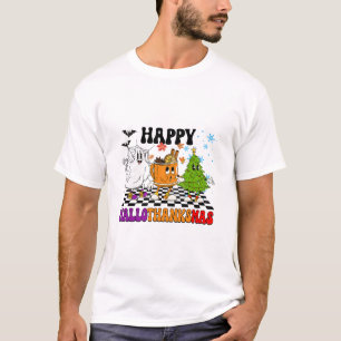 Happy Hallothanksmas Halloween Thanksgiving Christ T-Shirt