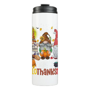Happy Hallothanksmas Halloween Thanksgiving Thermal Tumbler