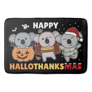 Happy Hallothanksmas Koalas Christmas Koala Bath M Mat