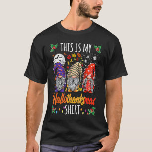 Happy Hallothanksmas My Gnomies Cute Gnomes family T-Shirt