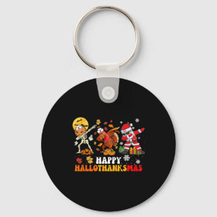 Happy Hallothanksmas Nurse Halloween Thanksgiving Key Ring