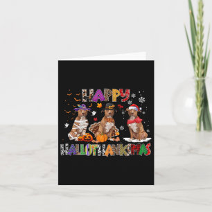 Happy Hallothanksmas Pitbull Dog Lover Halloween C Card