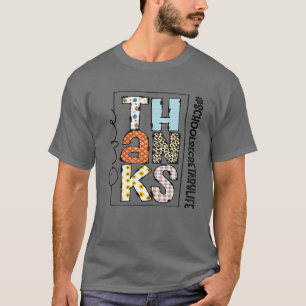 Happy Hallothanksmas Schoolsecretary Life Thanksgi T-Shirt