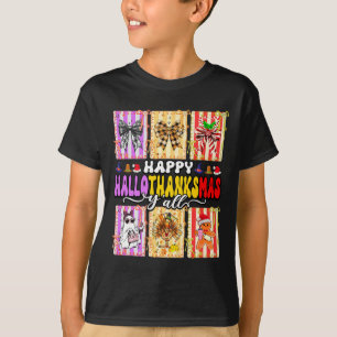Happy Hallothanksmas Y’all Funny Holiday Mashup Co T-Shirt