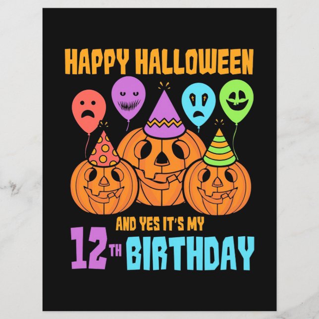 Happy Halloween 12th Birthday (Front)