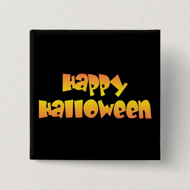 Happy Halloween 15 Cm Square Badge (Front)